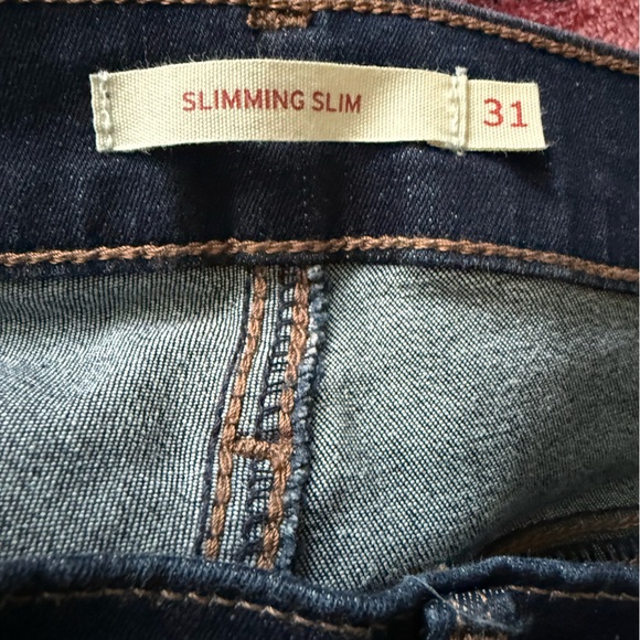 Levi's Slimming Slim Raw Hem Dark Jeans - Picture 7 of 8